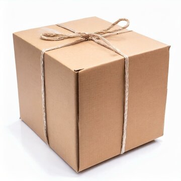 cardboard box isolated on white background