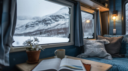 interior of a train cabin 