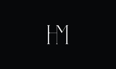 HM, MH, H, M, Abstract Letters Logo monogram