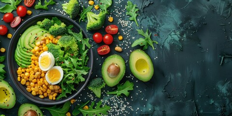 Fresh vegetables healthy food diet banner