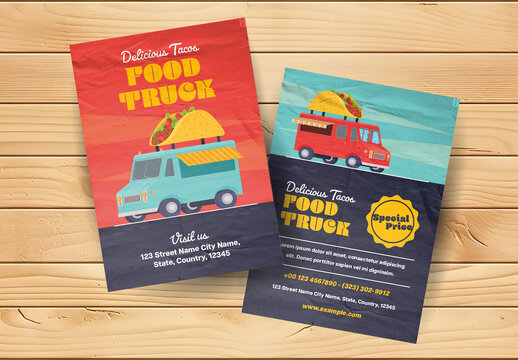 Cartoon Food Truck Flyer