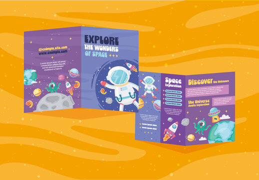 Purple Space Illustrations Brochure