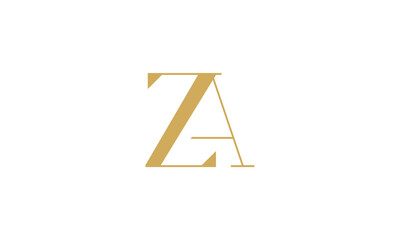 ZA, AZ, Z, A, Abstract Letters Logo monogram