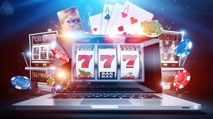 Explosive Online Casino Excitement, explosion, winning energy, dynamic, vibrant graphics