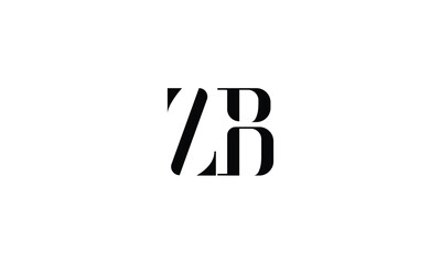 ZB, BZ, Z, B, Abstract Letters Logo Monogram