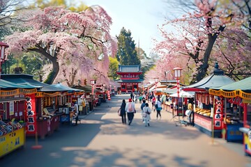 japanese cherry blossom. Generative AI