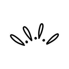 Hand drawn pop surprise line frame for title headline