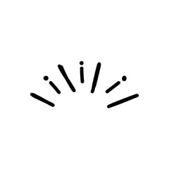 Hand drawn pop surprise line frame for title headline