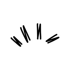 Hand drawn pop surprise line frame for title headline