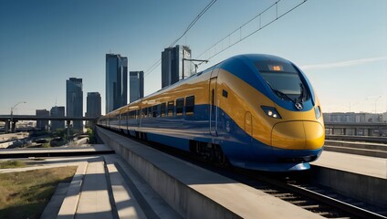 Naklejka premium train in motion