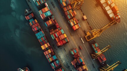 Shipping containers symbolizing global trade supply chains