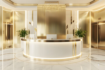 modern and luxurious hotel lobby