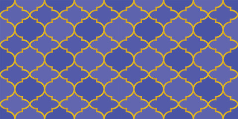 Fototapeta premium Moroccan seamless pattern. Turkish mosque window shape background