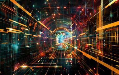 Technology, set of data in the center of the image, information, smart object, technical electronic background