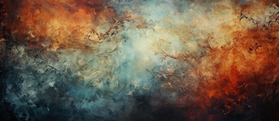 Obraz premium An artistic representation of a cosmic event with swirling smoke resembling a galaxy in the dark sky, merging science and visual arts