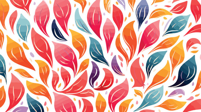Vector seamless abstract hand-drawn pattern flat ve