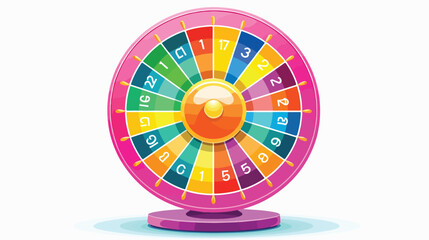 Wheel Of Fortune lottery luck illustration. 