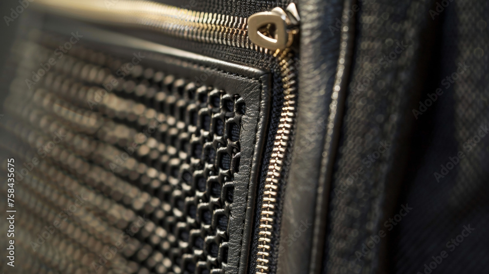Poster closeup of a purse with a builtin speaker showcasing how etextiles can merge fashion and technology 