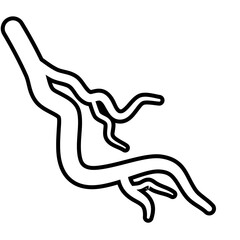 Fototapeta premium dry tree branches doodle