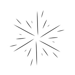 Obraz premium Burst line vector icon