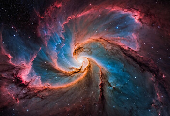 Nebula Fusion Space Spirale - obrazy, fototapety, plakaty