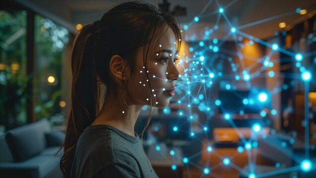 Ecosystem of interconnected smart devices in a smart home, displaying interoperability and seamless user experience