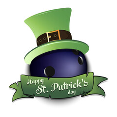 Happy St. Patricks day and bowling ball - 758437676