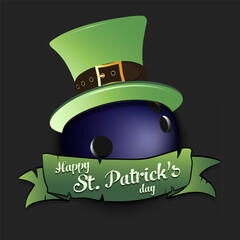 Happy St. Patricks day and bowling ball - 758437825