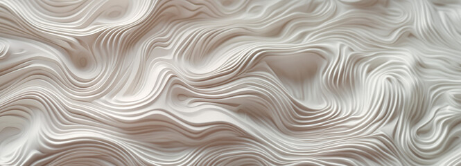 An image displaying fluid and continuous white wave patterns, with a sleek and modern aesthetic.