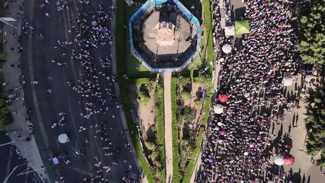 International Women's Day Rally on Paseo de la Reforma, CDMX