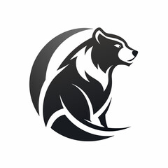 Minimalistic Style Stylized Bear Logo