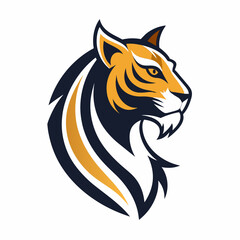 Minimalistic Style Stylized Tiger Logo