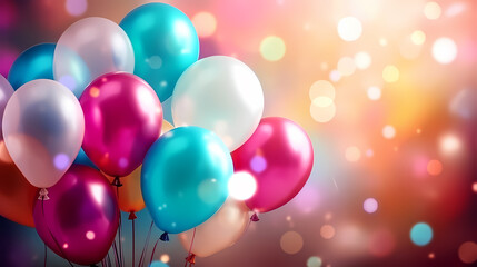 Fototapeta na wymiar Colorful party balloons