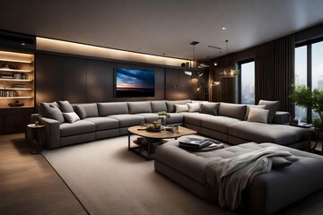 Farmhouse interior design of modern living room