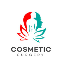 Cosmetic surgery logo Icon Brand Identity Sign Symbol Template 