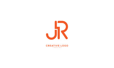 JR Abstract initial monogram letter alphabet logo design