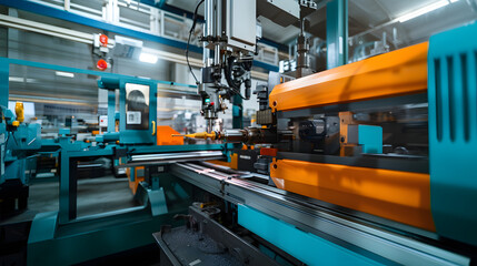 A plastic injection mold machine operating