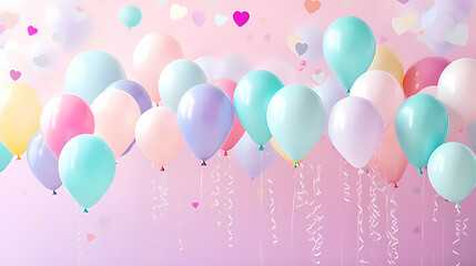 Birthday background with balloons