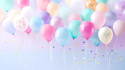 Birthday background with balloons