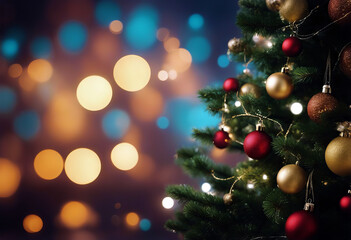 Fototapeta na wymiar New Year And Christmas Background Horizontal stock illustration