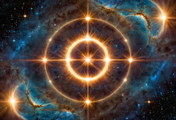 Obraz premium Celestial Harmony Circle of Life nature Backdrop
