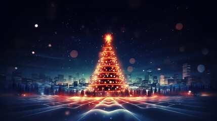 Christmas tree, New Year and Christmas background material