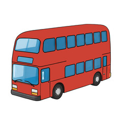 Bus Hand Drawn Cartoon Style Illustration