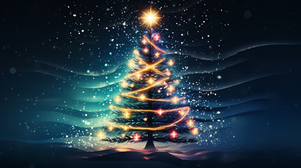 Obraz premium A beautifully decorated Christmas tree