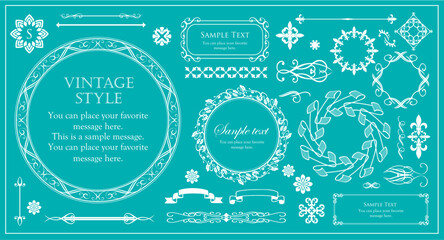 高級感のあるビンテージ調のフレームデザインセット