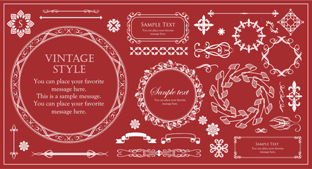 高級感のあるビンテージ調のフレームデザインセット