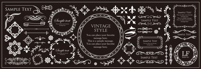 高級感のあるビンテージ調のフレームデザインセット