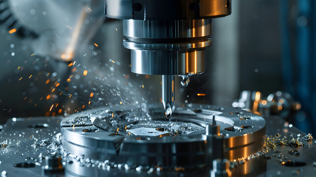 CNC Lathe, Mill, Welder manufacturing a part during operation