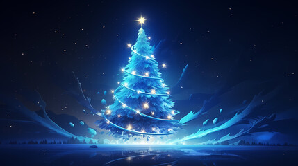 A beautifully decorated Christmas tree