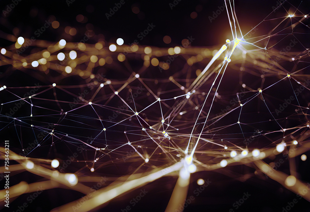 Poster abstract plexus background with connecting dots and lines. global network connection digital technol
